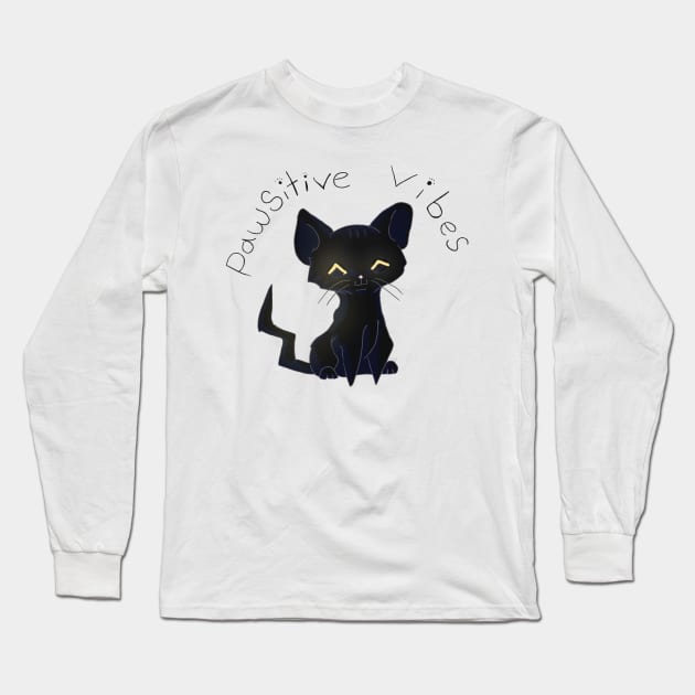 Pawsitive Vibes! Long Sleeve T-Shirt by TheNeutralDragon